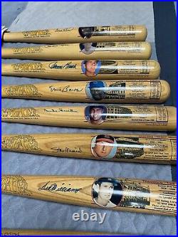 Cooperstown Famous Players Series Autographed Bats-set Of 10-all # 939 With Coas