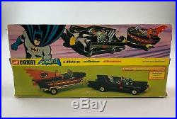 Corgi Batman Gift Set 3 Batmobile and Batboat 1966 All Original
