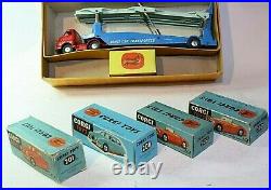 Corgi Major Gift Set 1, Carrimore Transporter & 4 Cars, VGC, All Original, Boxed