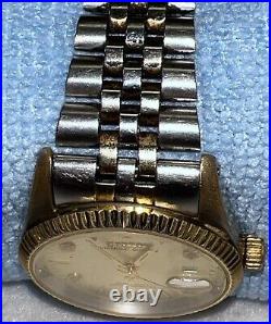 Croton Men's Automatic Watch 6 Diamonds Date Quick Set All Original No Box