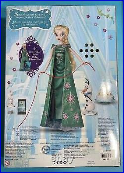 DISNEY Frozen Fever ELSA 11 Singing Doll Set RARE New-in-Box Reversible Dress