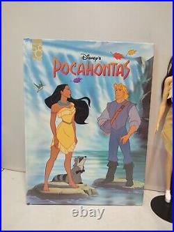 Disney Princess Pocahontas Book & Figure + Barbie Fashion Doll OOAK Gift Set Lot