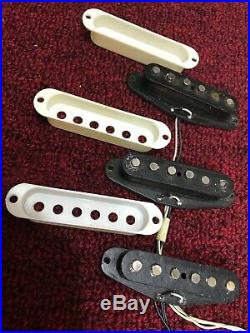 Fender Stratocaster 1973 Black Bottom Pickups Set All Original Rare