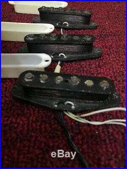 Fender Stratocaster 1973 Black Bottom Pickups Set All Original Rare