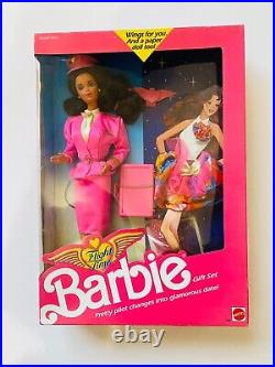 Flight Time Barbie Gift Set Brunette 1989 Mattel 2066 NIB NRFB
