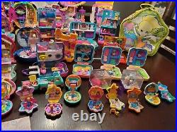 HUGE 49 Piece Set Modern Polly Pocket Toy Lot Various Sizes EUC