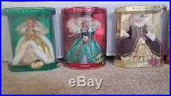 Happy Holidays Barbie Special Edition Collectors Set 1988-1998 All New