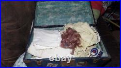 Important Rare Estate Dolls & Clothes Antique Infant Lot Shoe Dress Hat Dog Set