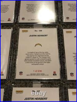 JUSTIN HERBERT Panini Instant NFL set of all 12 Chargers 2020 rookie RC cards
