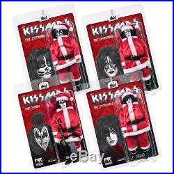 KISS 8 Inch Limited Edition Action Figure Christmas Series Set of all 4