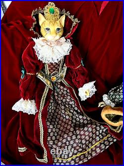 Katherine's Collection cat dolls WAYNE KLESKI Prince and Princess set 26 x 13