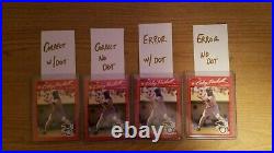 Kirby Puckett 1990 Donruss 4 CARD ERROR SET #683 Minnesota Twins AL All Star