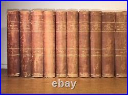 LEATHER Set ENCYCLOPEDIA LITERATURE OF ALL NATIONS! 1902! COMPLETE OLD some Wear