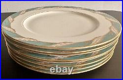 Lenox China Bellevue Sea Green Dinner Plate 10.5 P-524-247 Excellent Set Of 8