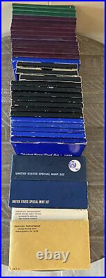 Lot Of 33 US Mint Proof Sets (1964-1996). All with boxes or original envelopes