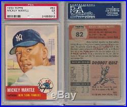 Mickey Mantle Yankees Topps Career Registry Set 1953 1956-1968 ALL PSA 5 6 7 8