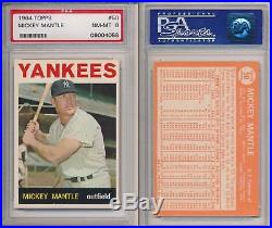 Mickey Mantle Yankees Topps Career Registry Set 1953 1956-1968 ALL PSA 5 6 7 8