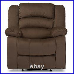 Microsuede Reclining Sofa, Loveseat, Chair or Full Set of All 3 in Taupe (Brown)