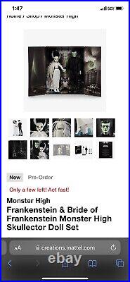 Monster High Frankenstein & Bride of Frankenstein Skullector Doll Set Confirmed