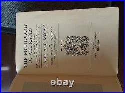 Mythology of All Races 7 book lot Celtic Greek Roman vintage old Ex library