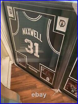 NBA Boston Celtics members framed jersey set all COA Bird, Walton, Maxwell ETC
