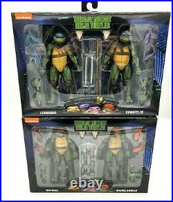 NECA TMNT Teenage Mutant Ninja Turtles 2 Pack Action Figures Set of All 4