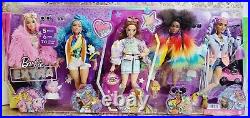 NEW 2021 Barbie Extra 5 Doll 6 Pets & Styling 70 Piece Set Mattel #HGB61