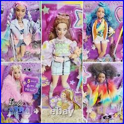 NEW 2021 Barbie Extra 5 Doll 6 Pets & Styling 70 Piece Set Mattel #HGB61