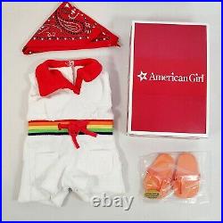 NEW American Girl Doll Ivy's Rainbow Romper Outfit Bandana Shoes Complete Set