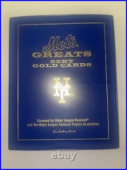 NY Mets 2002 Danbury Mint 22K Gold All NY Mets Great Set Seaver, Staub etc
