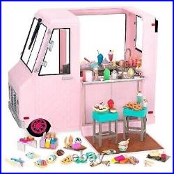New Our Generation Sweet Stop Pink Ice Cream Truck Set