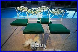 O. W. LEE Normandy Rose Patio Table and chairs 5 Piece Set Vintage MCM Amazing