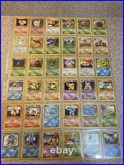 Original 151 Pokemon Cards Complete Set Base Jungle Fossil All 46 Holos EX/NM