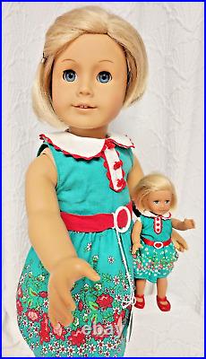 PLEASANT COMPANY AMERICAN GIRL KIT original meet outfit set with matching mini