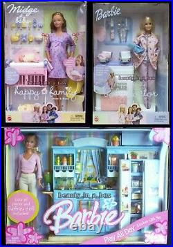 Pregnant Midge Barbie Doll Happy Family Doctor Play All Day Set Kitchen Lot 3