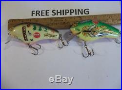 Rare Set Of Bagley All Brass Square Bill Advertisement Lures May Be The Only 2