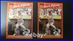 SET OF 2 Mark McGwire All-Star #697 Error no period after INC & 1 with period
