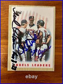 SIGNED BY ALL 3 1987 Topps Angels Leaders Mike Witt/Bob Boone/Marcel Lachemann