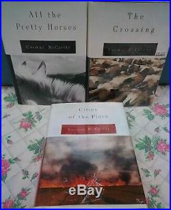 SIGNED Cormac McCarthy Border Trilogy The Crossing Hardcover Book Set All Plain