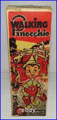 Scarce All Original Boxed Setn. Mint Disney1939 Pinocchio Marx Tin Wind-up Toy