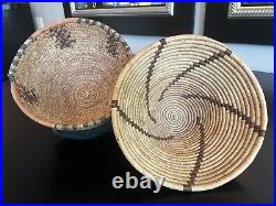Set Of 2 Tight Woven Basket Origin Unknown