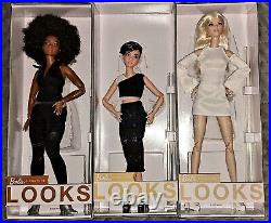 Set Of 3 Black Label Barbie Signature Looks Dolls 2021 #2, #3 & #6 + Free Doll
