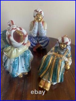 Set of 3 Edoardo Tasca Capodimonte Statues Porcelain Italy
