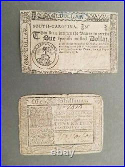 Set of Colonial Currency of all Thirteen Colonies Museum Framed to your specs