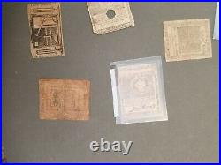 Set of Colonial Currency of all Thirteen Colonies Museum Framed to your specs