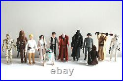 Set of the First Twelve Figures from 1977 All Original Kenner Accessories
