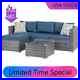 Shintenchi Patio Furniture Sets 3 Pieces Outdoor Sectional Sofa Silver