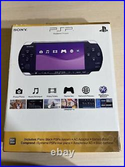 Sony PSP 3000 3001 Black 100% ALL ORIGINAL Complete in Box ADULT OWNED SET CIB