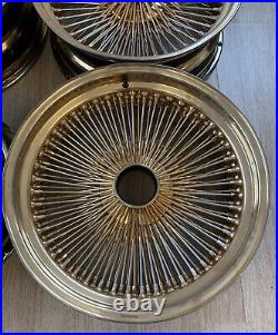 Standard 20 Original 24k All Gold Dayton Wire Wheel Set Of 4 & Knock Offs