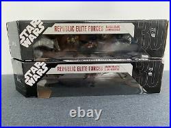 Star Wars Republic Elite Forces EE Exclusive (Both Sets) 1 Box Damaged All New
